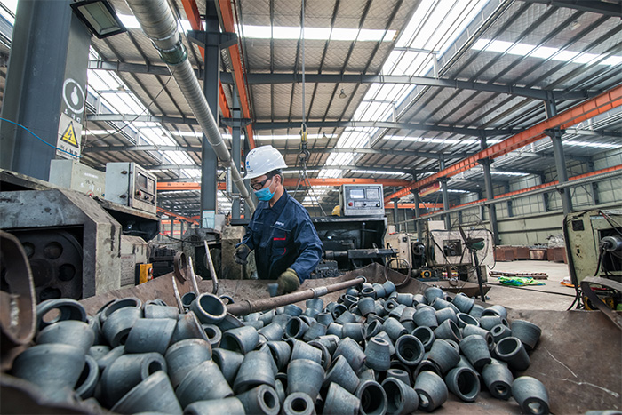 建阳网架配件-锥头加工车间